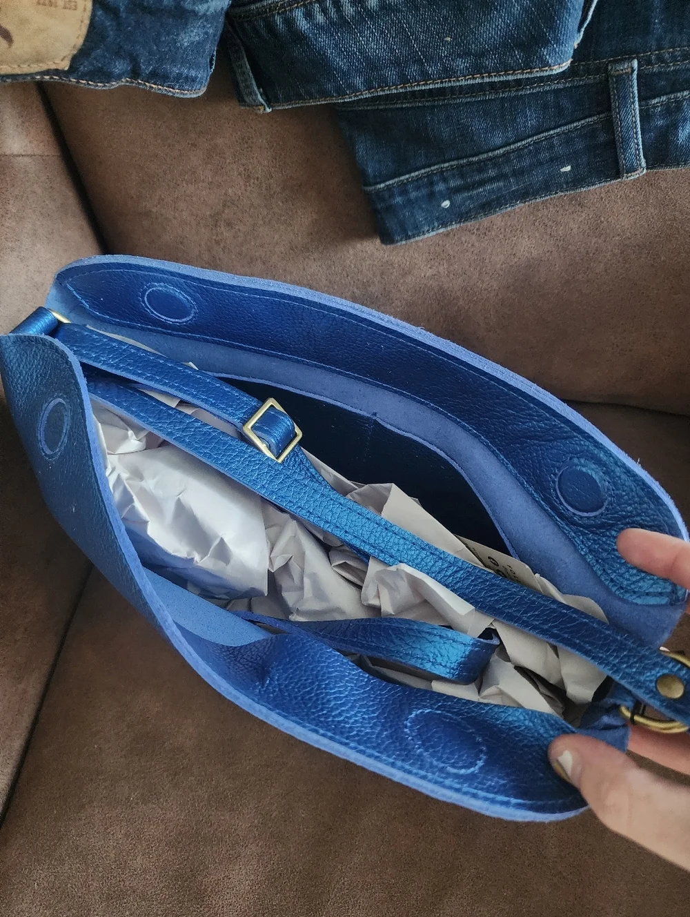 Portland Leather Goods Large Koala in Comet Blue 💙💎💙 - Picture 3 of 4